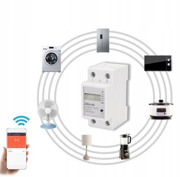 умный счетчик энергии Wi-Fi, однофазный