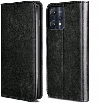 Etui SKÓRZANE MAGNES SZKŁO do REALME 9 (RMX3521)