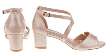 БОСОНОЖКИ НА ВЫСОКОМ КАБЛУКЕ, 6 СМ. ШАМПАНСКИЕ 36