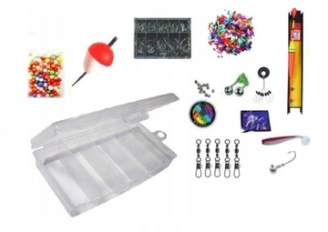 НАБОР ДЛЯ ДЕТСКОГО РЫБОЛОВНОГО УДОЧКИ, КОРОБКА ДЛЯ КАТУШКИ, ПОДАЧИ ДЛЯ РЫБАЛКИ, ПОДХОДИТ ДЛЯ НАЧИНАТЕЛЯ