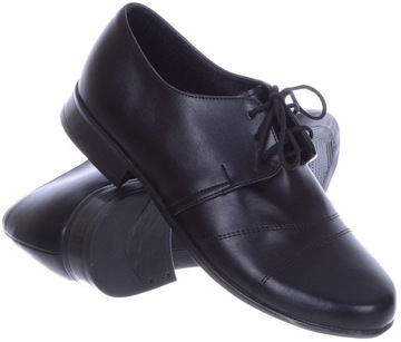 Туфли для мальчиков, туфли для причастия, черные, мальчик 27