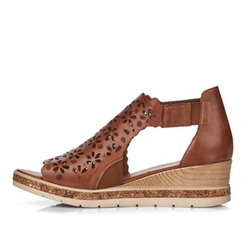 Ажурные босоножки на танкетке Rieker Remonte D3056-24