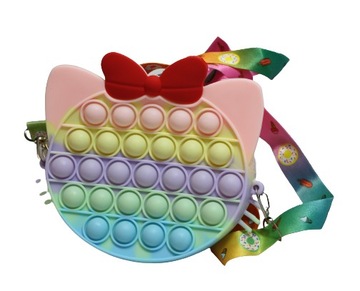 СУМКА POPPIT RAINBOW CAT С БАНТОМ 15 СМ FIDGET E1343 EMAJ