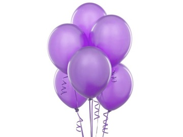 Balony lateksowe pastelowe fioletowe średnie 25x