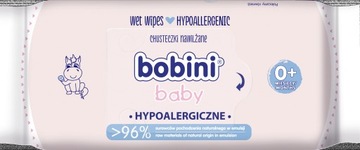 BOBINI CHUSTECZKI NAWILŻANE 60SZT HIPOALERGICZNE