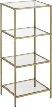 ZŁOTY REGAŁ SŁUPEK ART DECO GLAMOUR 4 PÓŁKI