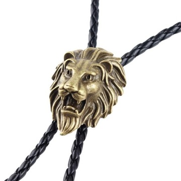 2szt. Krawat Western Cowboy Lion Krawat dla mężczyzn Aluminiowe garnitury Decor