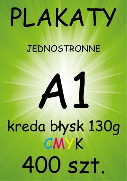 PLAKATY jednostronne A1 KREDA Błysk 130g - 400 sztuk