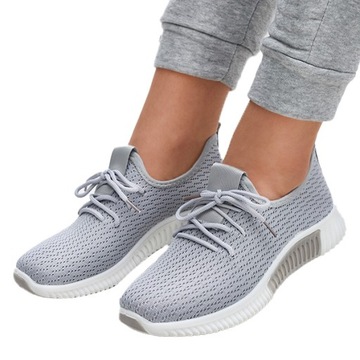SZARE BUTY SPORTOWE DAMSKIE VOBBU 37