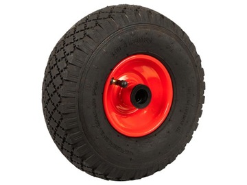 КОЛЕСО ДЛЯ ТАЧКИ, ТЕЛЕЖКИ-ПЛАТФОРМЫ, ТРУБКА fi 20, 260x85MM, 3,00/4, 136 КГ, НАДУВАННАЯ