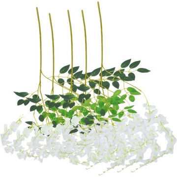 5x WISTERIA WISZĄCA SZTUCZNA GLICYNIA ZWIS KWIATY SZTUCZNE XXL 105cm