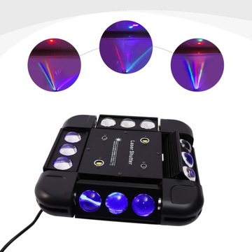 4-В-1 DMX512 RGB СЦЕННЫЙ ЛАЗЕРНЫЙ СВЕТ 120 Вт