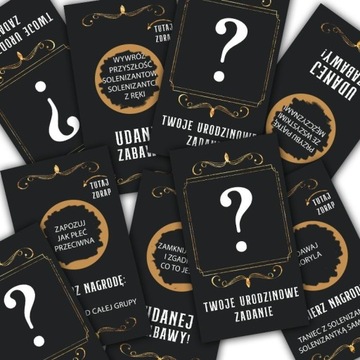 Скретч-карты на день рождения с заданиями LUX 20 шт.