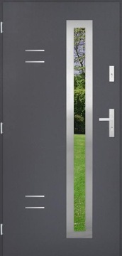 POLSKIE DRZWI ZEWNĘTRZNE INOX NWIG 72MM 90CM
