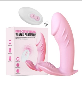Wibrator motylek Dildo G Spot stymulator łechtaczki z pilotem różowy