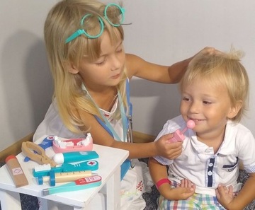 БОЛЬШОЙ ДЕРЕВЯННЫЙ НАБОР ДОКТОРА игра ДОКТОР-СТОМАТОЛОГ