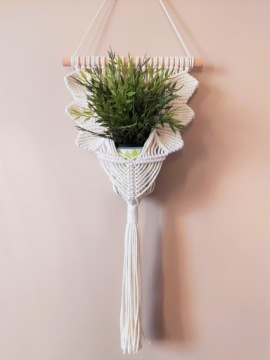 Макраме BOHO SHELL подвесная подставка для цветов из веревки