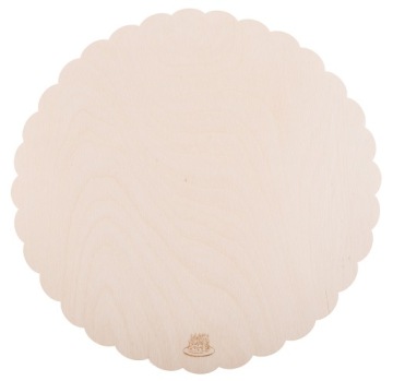 Okrągły PODKŁAD pod TORT GRUBY patera 50CM DREWNO!