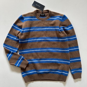 ZARA MAN Sweter Paski Wełna M / S