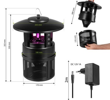 ИНСЕКТИЦИДНАЯ ЛАМПА КОМАРНАЯ ЛАМПА FLY ВОДОНЕПРОНИЦАЕМАЯ УФ-ЛОВУШКА VAYOX