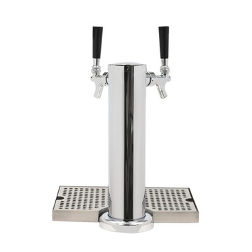 ВИННАЯ КОЛОННА ИЗ НЕРЖАВЕЮЩЕЙ СТАЛИ С ДВОЙНОЙ ГОЛОВКОЙ + ПОДДОН