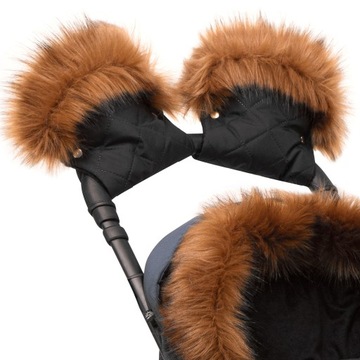 Муфта, утепленные перчатки для меховой коляски