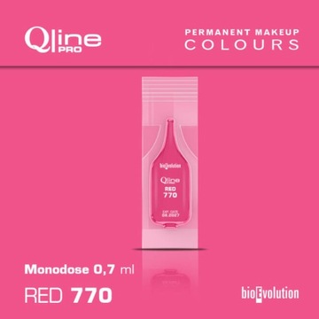 QLINE PRO PIGMENT DO MAKIJAŻU PERNAMENTENGO RED 770 - MONODOSE 0,7ml