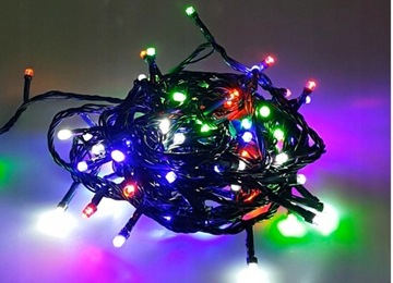 Рождественская елочная гирлянда 100LED Цепочка Многоцветная внутренняя внешняя 8,5м