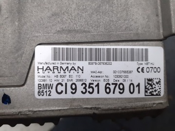 Комплект навигации BMW f20 f21 f22 f23 nbt. 9351679 9332285 9292246 9347470