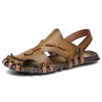 MĘSKIE SANDAŁY TREKKINGOWE,Khaki39