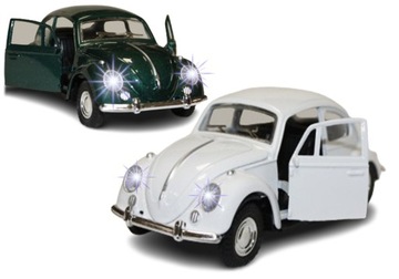 AUTO METALOWE GARBUS Z DŻWIEKIEM ŚWIATŁA LED 13CM RESORAKI E1601 EMAJ