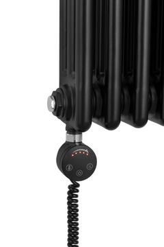 Grzejnik dekoracyjny pionowy żeberkowy stal CL3E 1800x560 D50 czarny loft