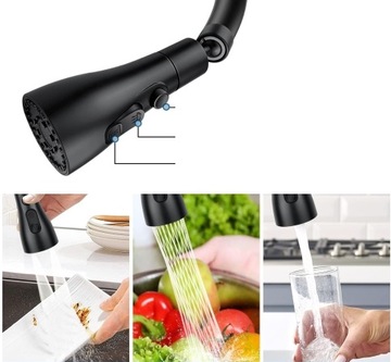 КУХОННЫЙ FAP УДЛИНИТЕЛЬ АЭРАТОР ПЕРЛАТОР 3 ФУНКЦИИ 360° ЧЕРНЫЙ LOFT