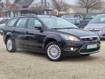 Ford Focus II Focus C-Max 1.8 i 16V 125KM 2008 Ford Focus Lift Sliczny czarny 1.8 benzyna 218 tys km bezwypadkowy z Niemi