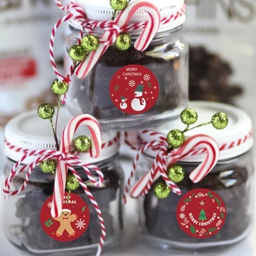 ДЕКОРАТИВНЫЕ РОЖДЕСТВЕНСКИЕ НАКЛЕЙКИ В РУЛОНЕ ЭТИКЕТКИ ДЛЯ РОЖДЕСТВЕНСКОГО ПОДАРКА 500 шт.