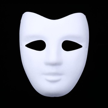 10 sztuk DIY biały papier niepomalowane maska na