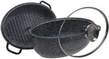 BRYTFANNA Сковорода «Мраморный гусь», 8 л, большая 3 в 1