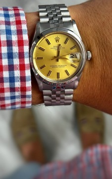 ROLEX Oyster Perpetual Date 15000 Dial Gold