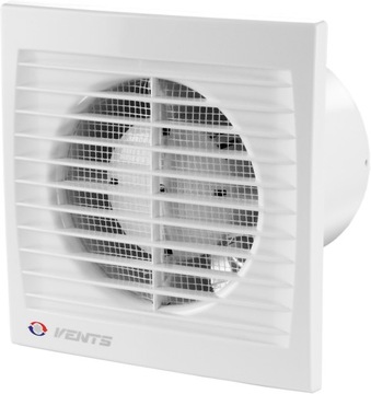 WENTYLATOR OSIOWY ŚCIENNY Z SIATKĄ PRZECIW OWADOM VENTS 125ST TIMER 180m3/h