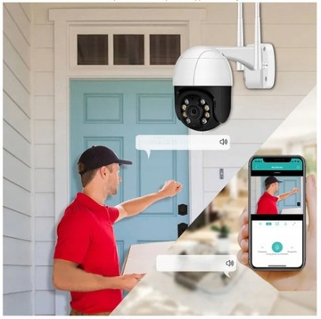 Wi-Fi камера НАРУЖНАЯ ПОВОРОТНАЯ IP 8MP Беспроводная связь ULTRA HD ICSEE ZOOM