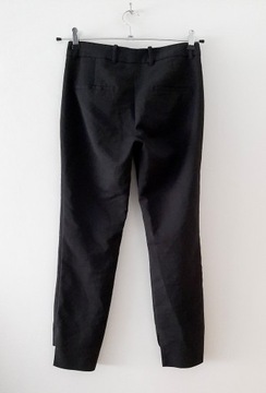 ZARA czarne cygaretki asymetryczne nogawki r 34