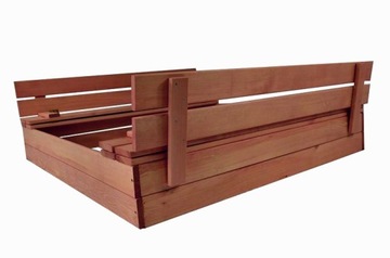 ЗАКРЫТАЯ ПЕСОЧНИЦА СО СКАмЬЯМИ 140х140, ПРОПИТАННАЯ, ПРОВЕРЕННЫЕ ОТВЕРСТИЯ