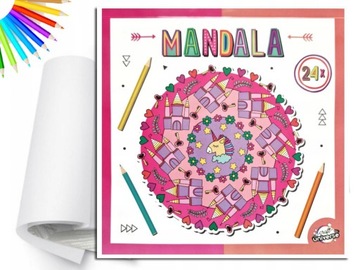 KOLOROWANKA MANDALA 24 STR DLA DZIECI JEDNOROŻEC