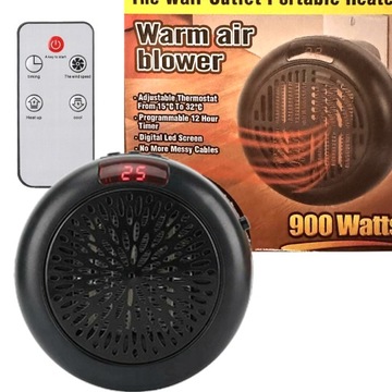 MOCNY MINI GRZEJNIK ELEKTRYCZNY OGRZEWACZ FARELKA do kontaktu 900W