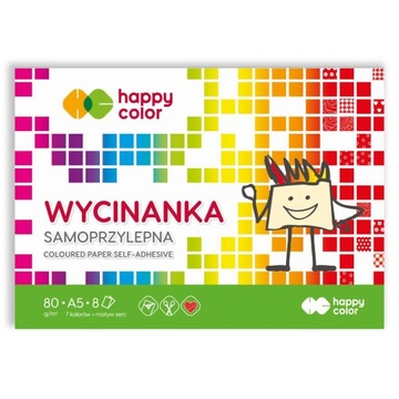 Papier samoprzylepny A5 8 kartek 80g HAPPY COLOR