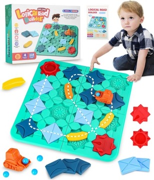 НАСТОЛЬНАЯ ИГРА ИГРУШКА ДЛЯ ДЕТЕЙ ЛАБИРИНТ УЛИЦА ПАЗЛ ЛОГИЧЕСКАЯ ДОСКА 24Ч