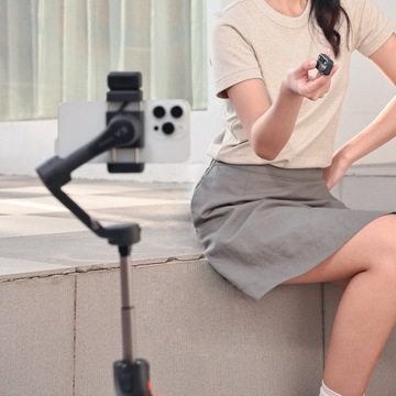 3-осевой подвес и кронштейн для телефона Hohem iSteady V3 Black со светодиодной лампой