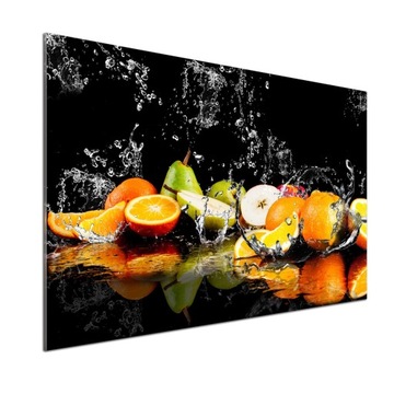 Panel dekor szkło Owoce i woda 100x70 cm + KLEJ