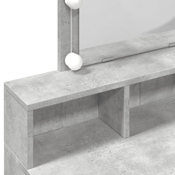 ТЮРЁМНЫЙ СТОЛИК СО СВЕТОДИОДНОЙ ПОДСВЕТКОЙ БЕТОН СЕРЫЙ 80Х41Х144.5СМ