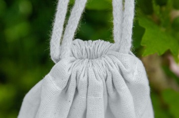 WORECZEK BAWEŁNIANY 17x48 cm BIAŁY 145g OPAKOWANIE na Drobiazgi Prezenty